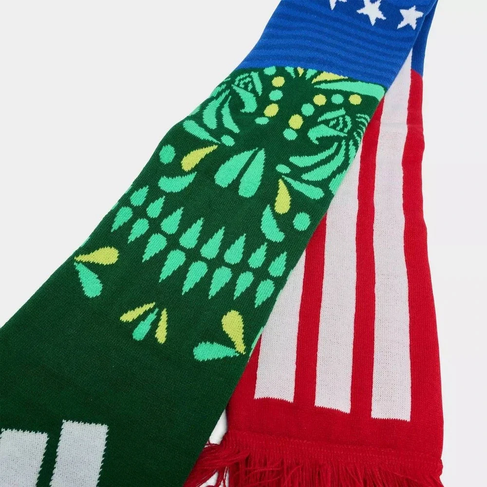Adidas FIFA World Cup 26 Host Nations Scarf Green Red Blue Knit Soccer NWT